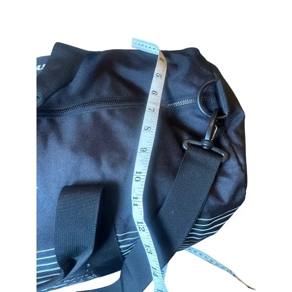 Travis Mathew Palm Stripe Duffel Bag Black Travel Gym Weekender